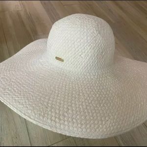 New Calvin Klein Floppy Resort Sun Hat Wide Brim